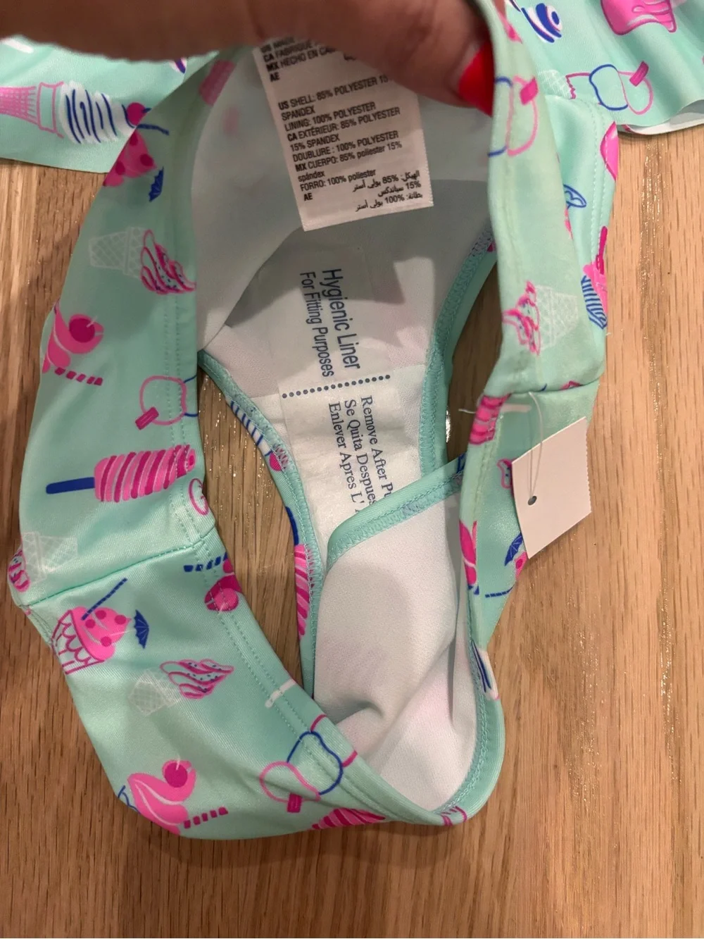 Epic Threads Mint Girls' Ice Cream Print Ruffle Two-Piece Swim Set